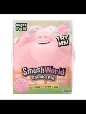 RMS Smushworld Chubby Pig Soft Squishy Plush - Pink
